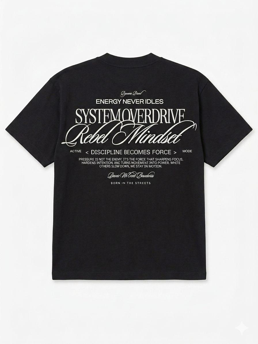 Camiseta T-Shirt "Rebel Mindset" – Black Edition