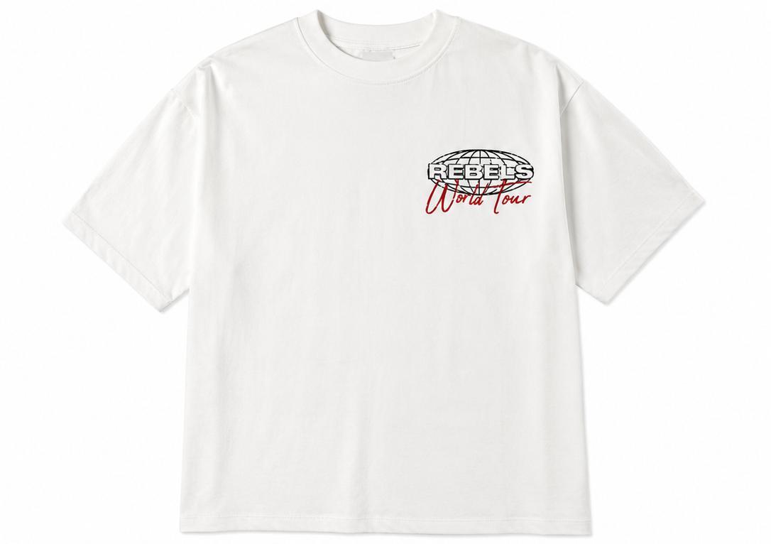 Camiseta Gráfica Blanca – Rebels World Tour Merch