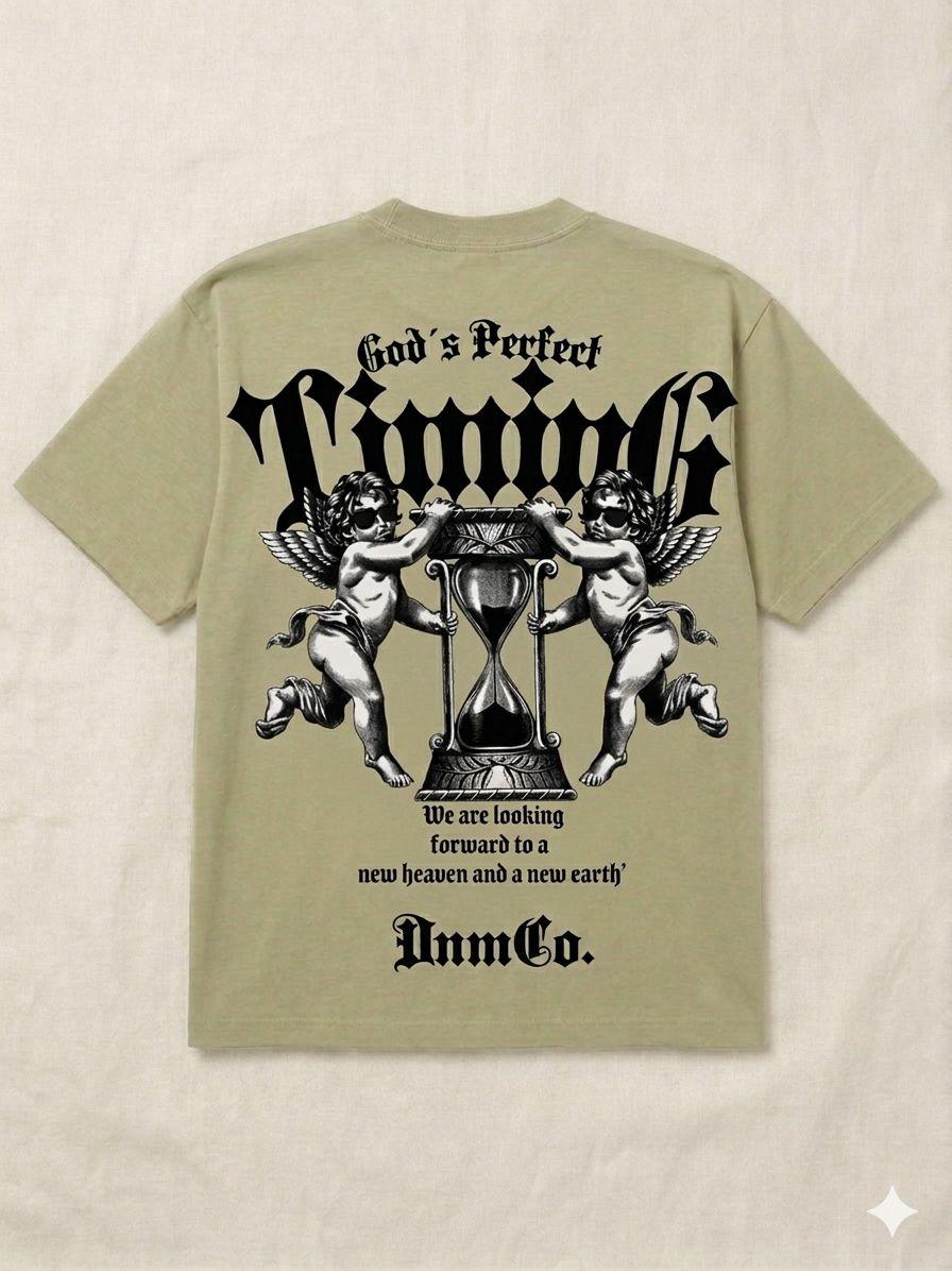Camiseta T-Shirt "Perfect Timing" – Olive Edition