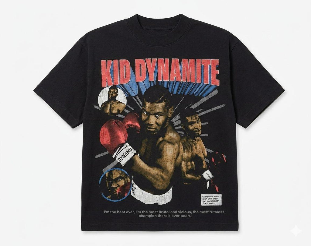Camiseta Gráfica Vintage – Kid Dynamite (Mike Tyson)