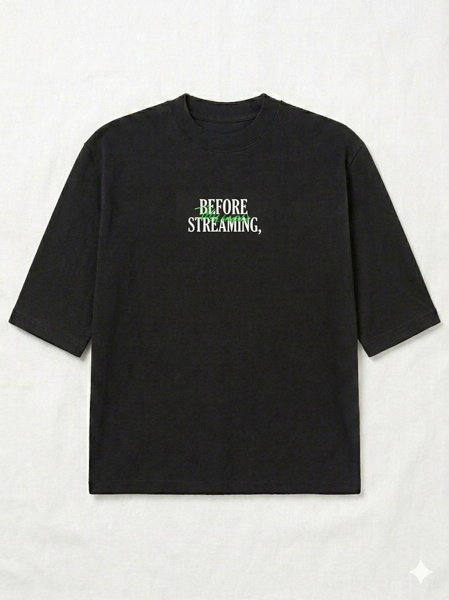 Camiseta Gráfica Streetwear – Before Streaming