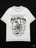 Camiseta Gráfica con Costuras Expuestas – Rebel Scorpion