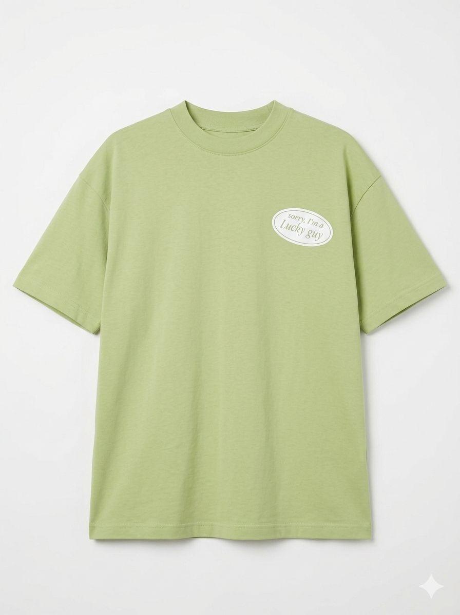 Camiseta Gráfica Verde Menta – Feeling Lucky Panel