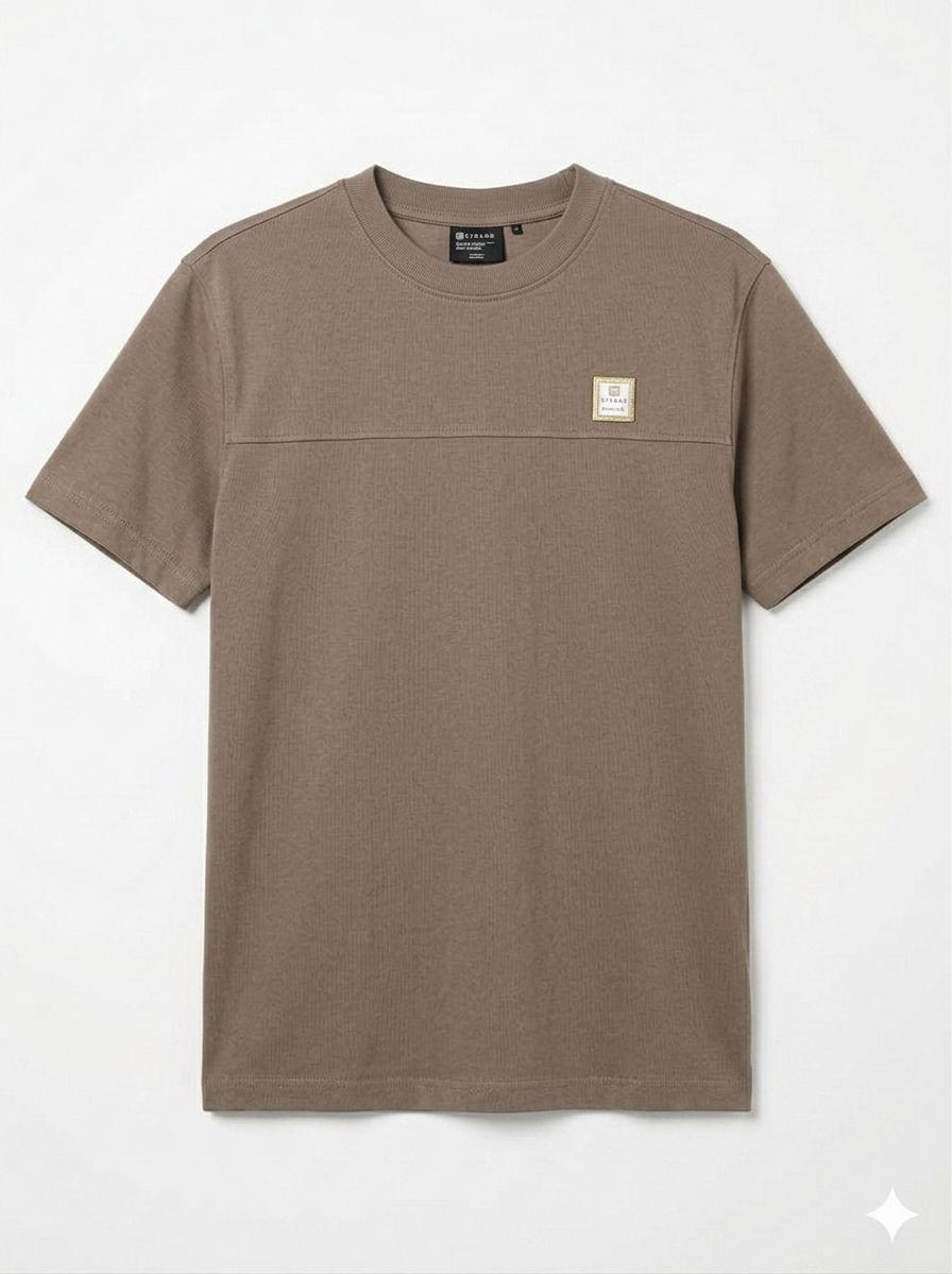 Camiseta Básica Premium – Taupe Panel T-Shirt