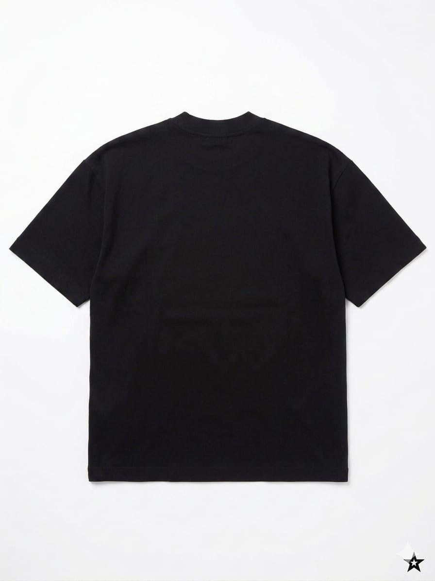 Camiseta Básica Pesada – Black Essential Oversized