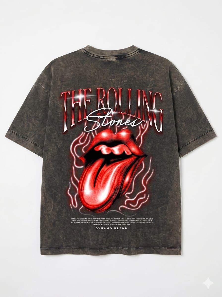 Camiseta Gráfica Lavado Ácido – The Rolling Stones Heritage