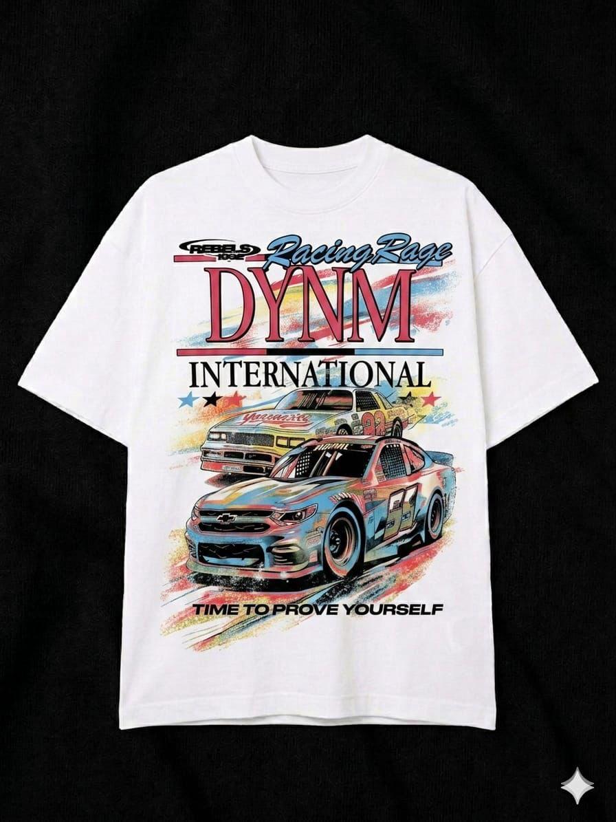 Camiseta Gráfica Blanca – Racing Rage Speedstars