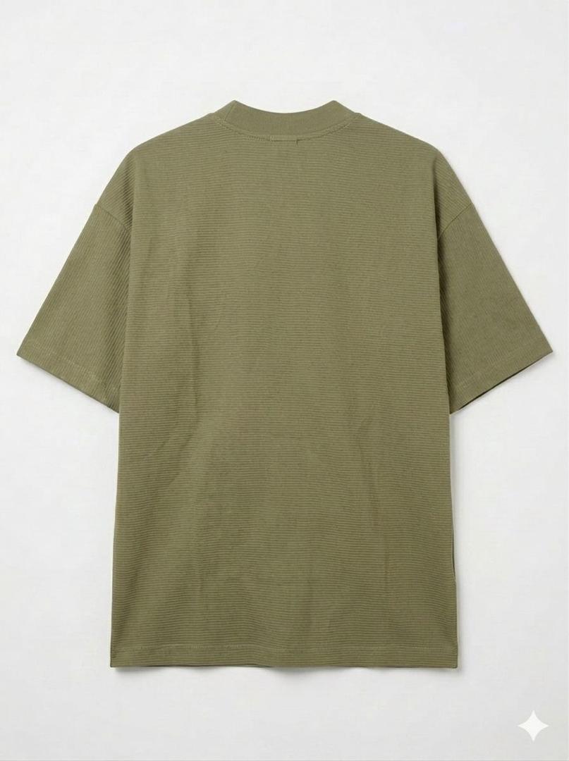 Camiseta Básica de Tejido Acanalado – House of Pleasures Olive