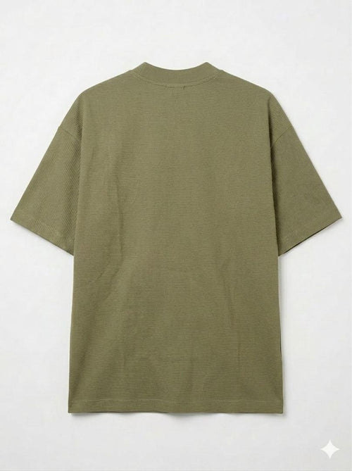 Camiseta Básica de Tejido Acanalado – House of Pleasures Olive