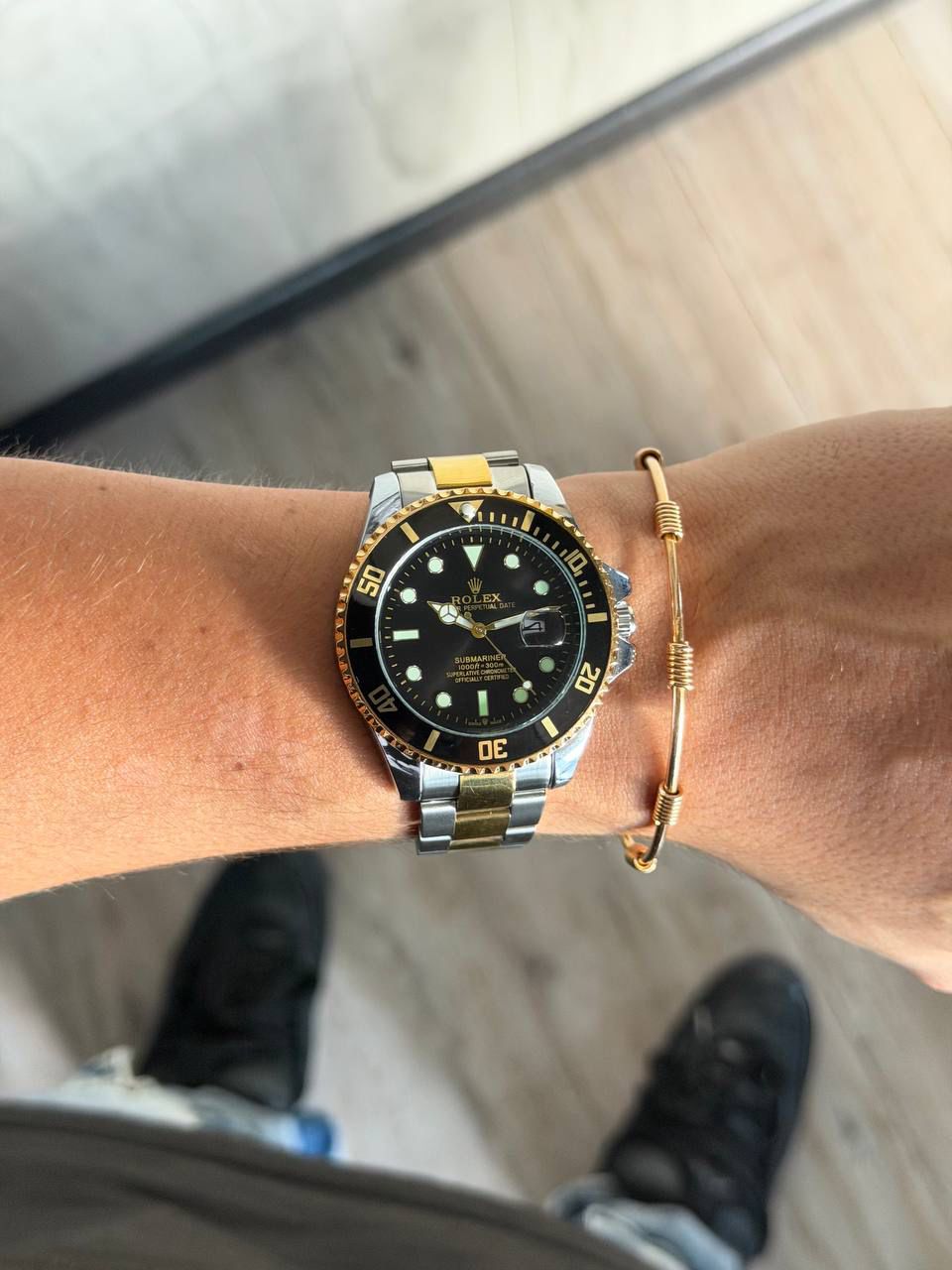 Reloj Rolex Submariner Date – Two-Tone Black Dial & Yellow Gold (Steel)